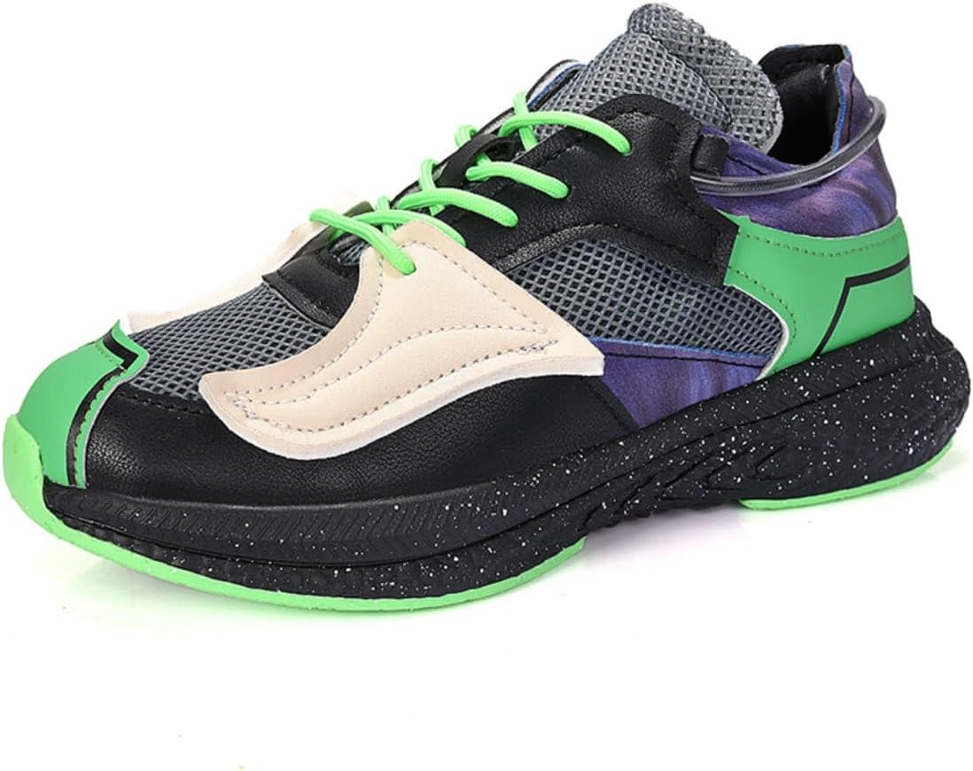 

Стильные мужские кроссовки из кожи с сеткой, с амортизирующей подошвой для комфорта и долговечности, для спорта и повседневной носки. Уникальный смелый дизайн с яркими цветными акцентами Ctkvbmeoi, зеленый