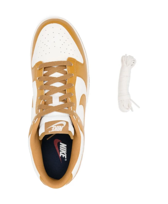 Ретро кроссовки бледно-слоновой кости/пшенично-бледно-слоновой кости Nike, желтый — фото 4