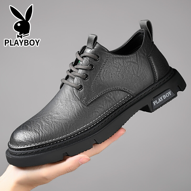 Туфли мужские Men"s Casual Men Low-Top Playboy, коричневый — фото 2
