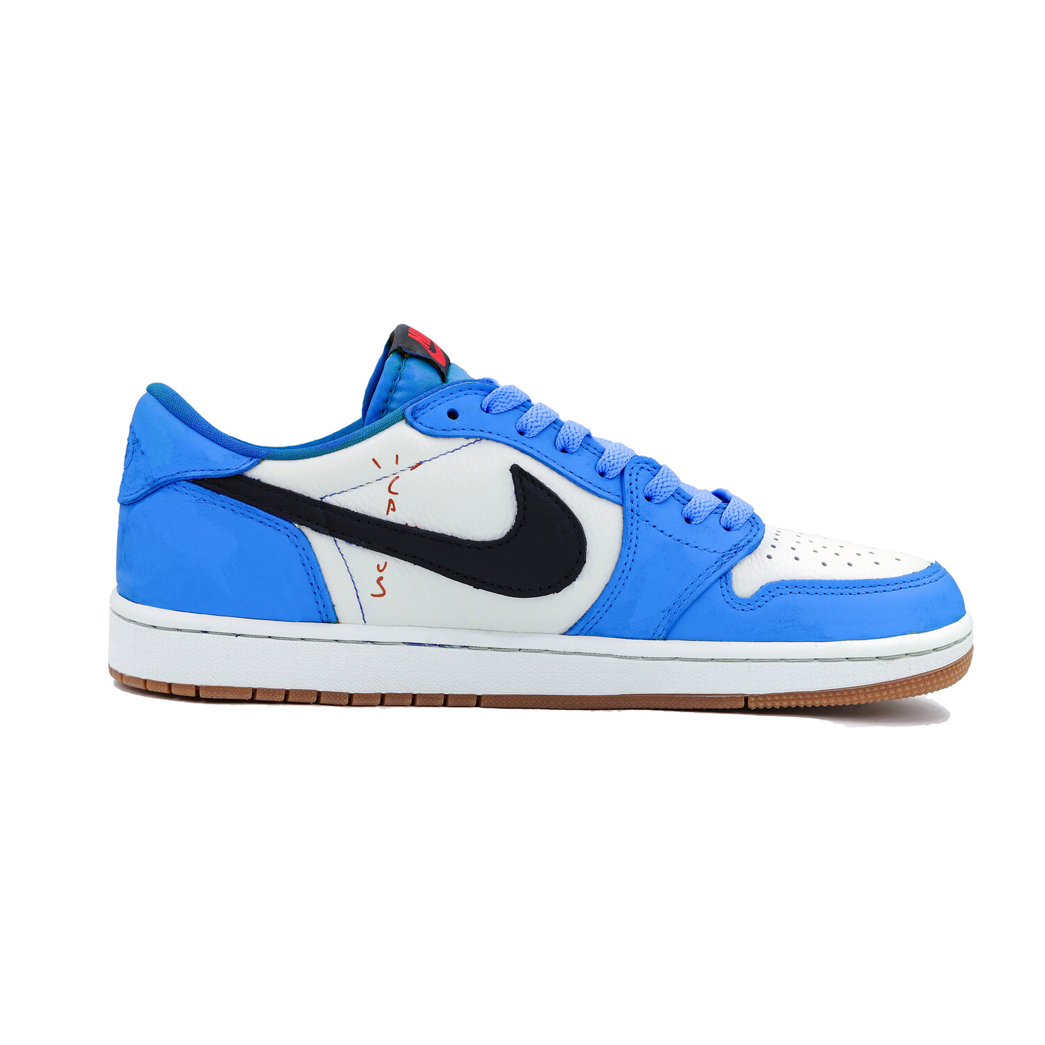 Кроссовки Travis Scott Travis Scott X Air Jordan Vintage Basketball Shoes Women's Low-top Blue White Black, синий