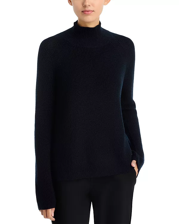 

Свитер с высоким воротником из мериносовой шерсти Eileen Fisher, черный