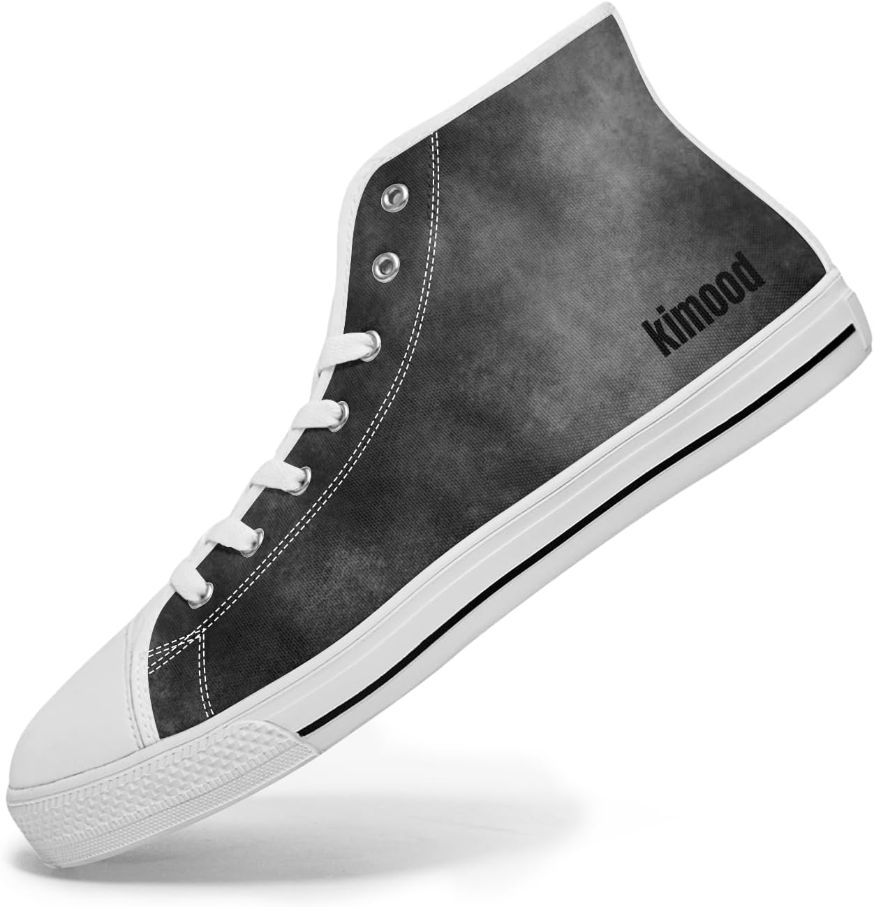 

Мужские поношенные высокие кеды, потертые тканевые туфли, модная обувь Generic, черный