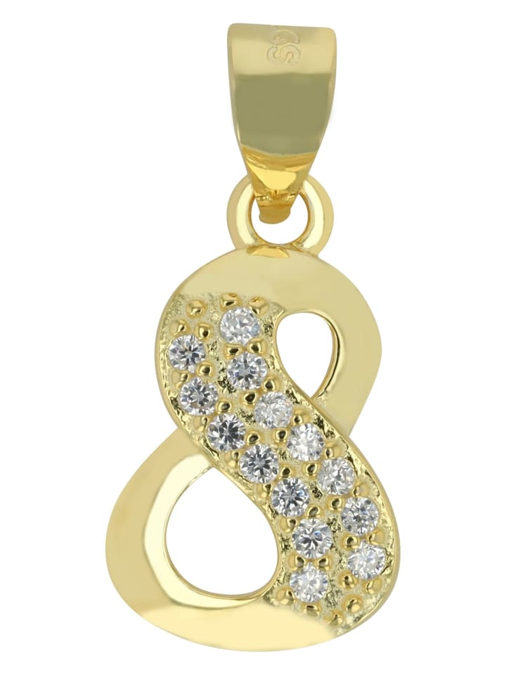 

Adeliás Женский кулон - кулон в виде символа бесконечности из серебра 925 пробы с золотым покрытием