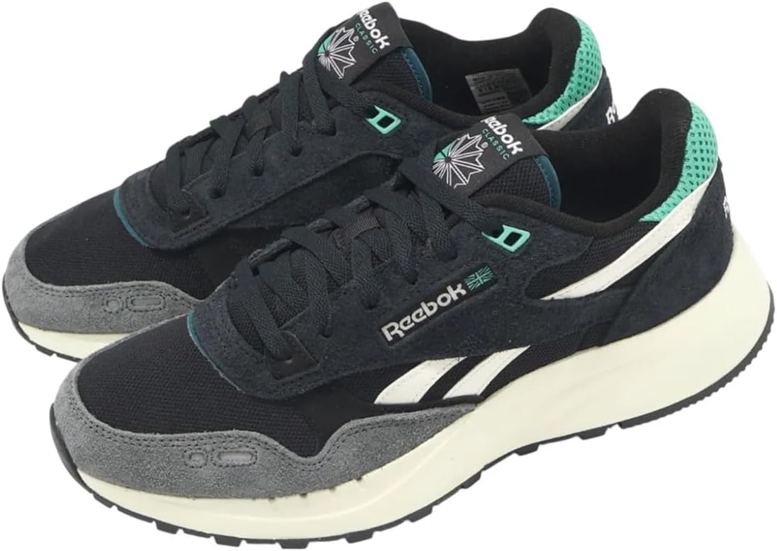 Мужские кроссовки Reebok Classic Leather 2400, черный/синий — фото 4