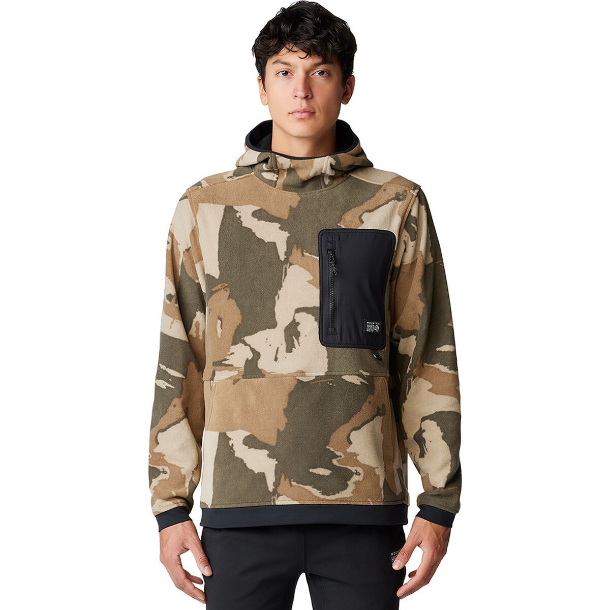 

Флисовая толстовка с капюшоном First tracks Mountain Hardwear, цвет badlands snowdrifts print