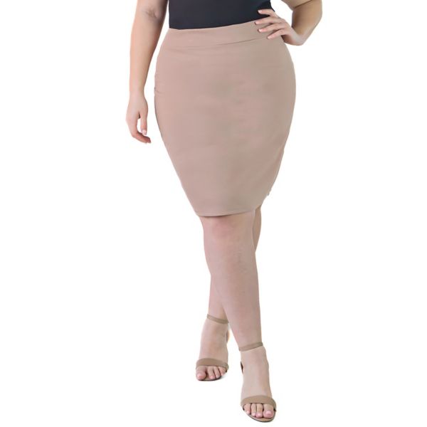 

Юбка-карандаш больших размеров длиной до колена 24Seven Comfort Apparel, цвет mocha