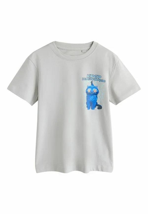 Футболка стандартного кроя с принтом охотников на демонов в стиле k-pop. Next, Grey Back Print