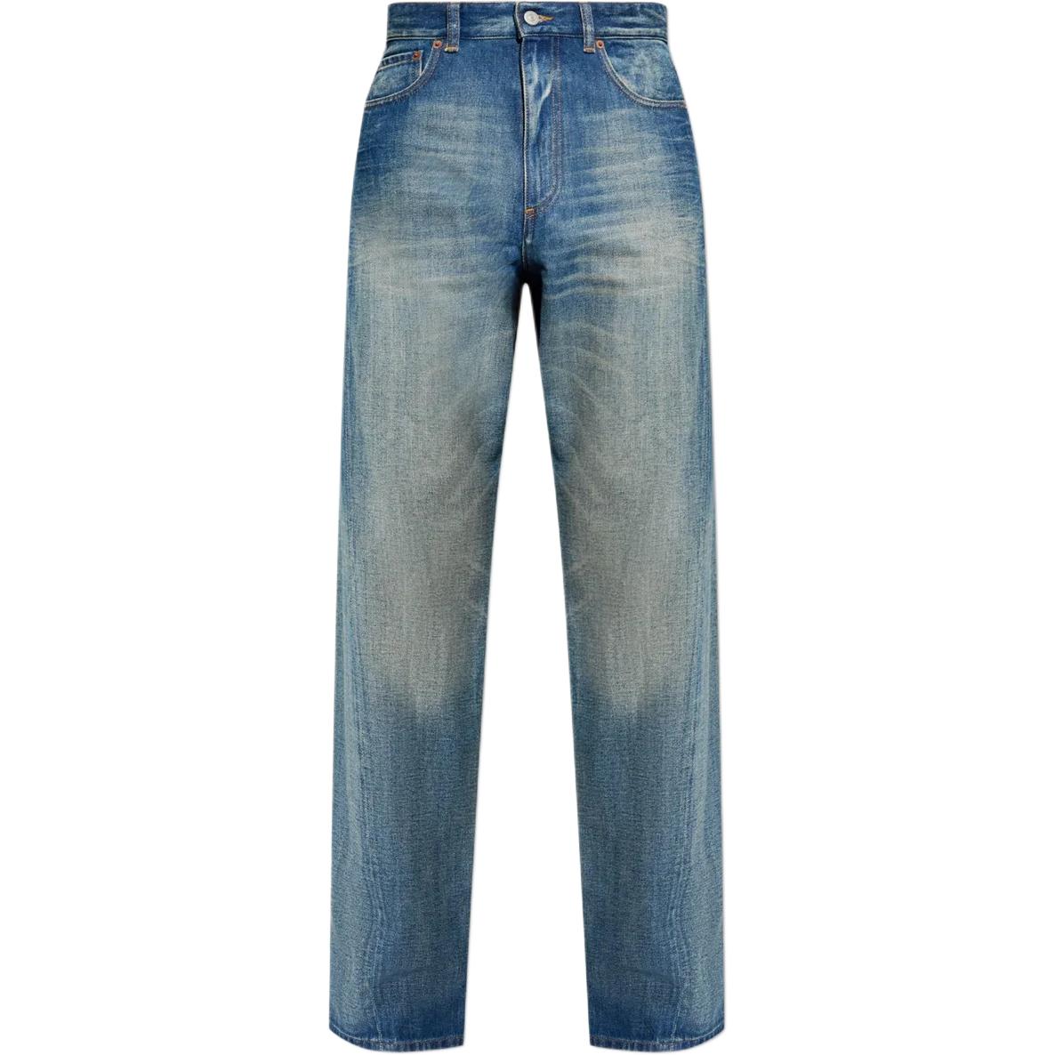

Джинсы прямого кроя с логотипом MM6 Maison Margiela, синий