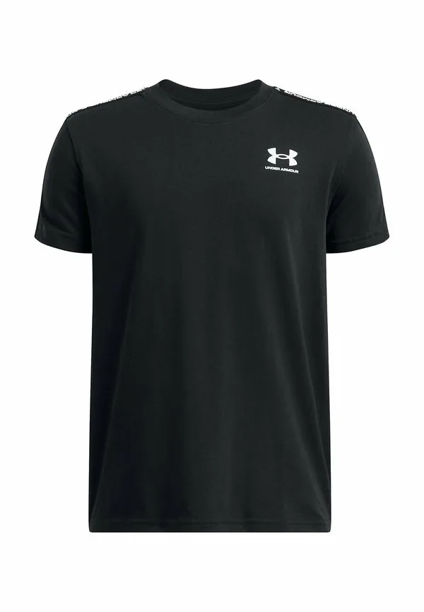 Футболка в спортивном стиле с принтом в виде тесьмы Under Armour, Black — фото 4