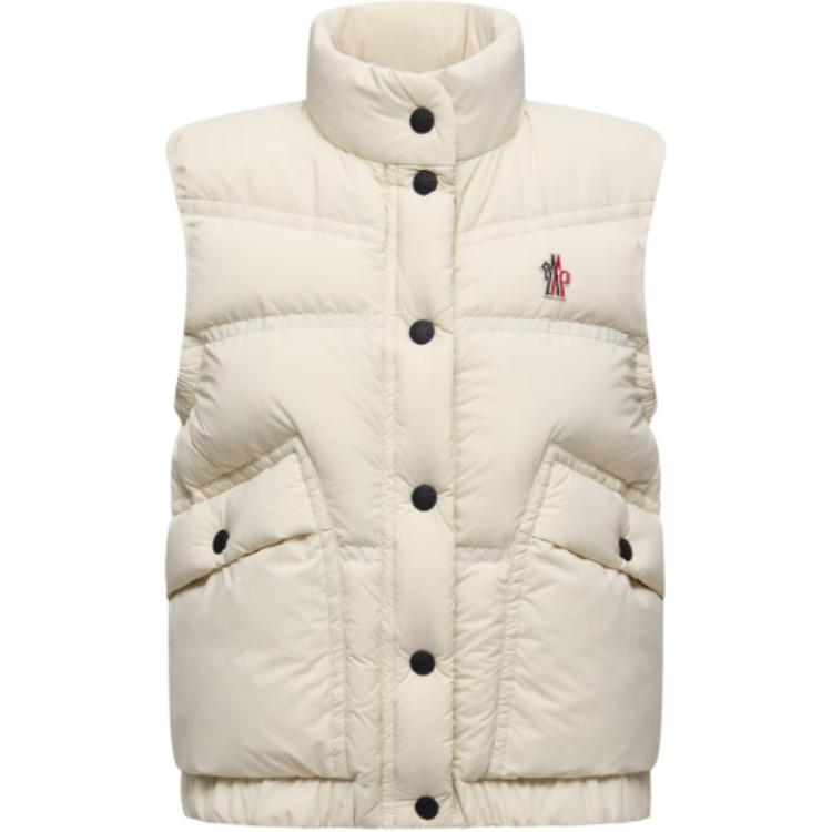 

Байсовая стёганая жилетка Moncler Grenoble, бежевый