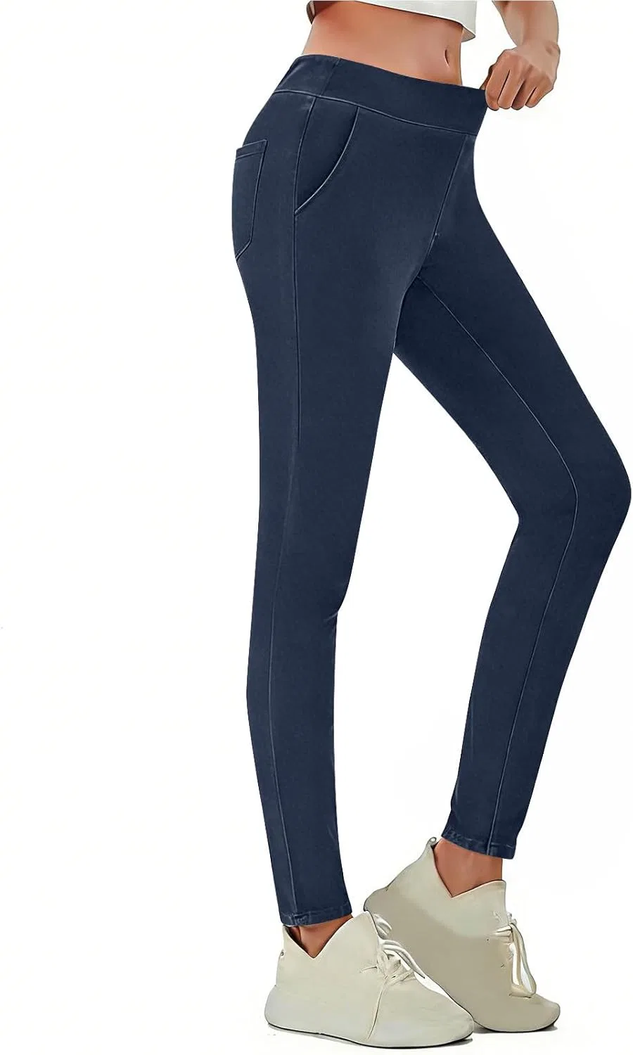 Джинсы slim fit синие — фото 2