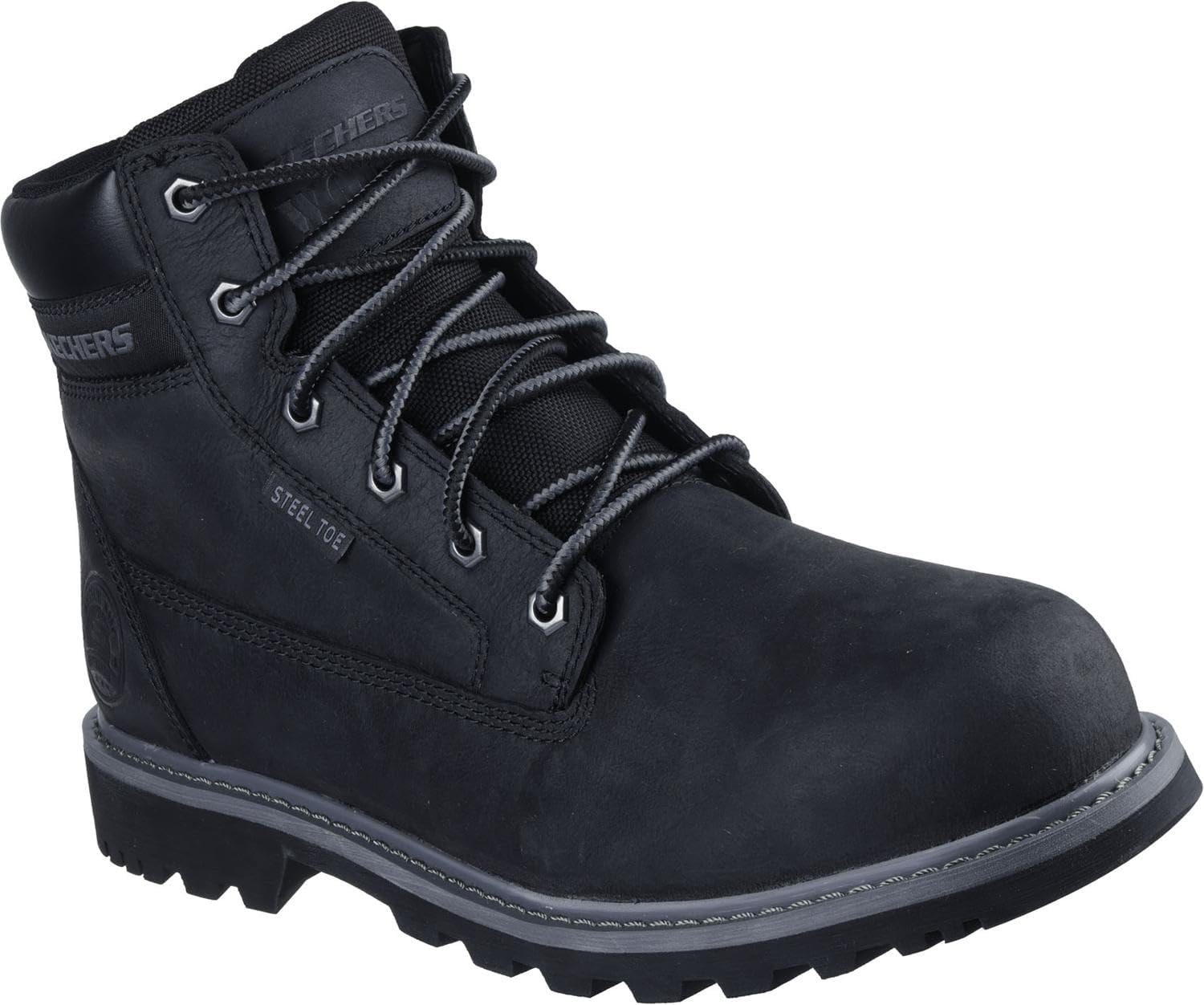 

Мужские ботинки Skechers Longrider с 15 см высоким мягким воротником и стальным носком, черный