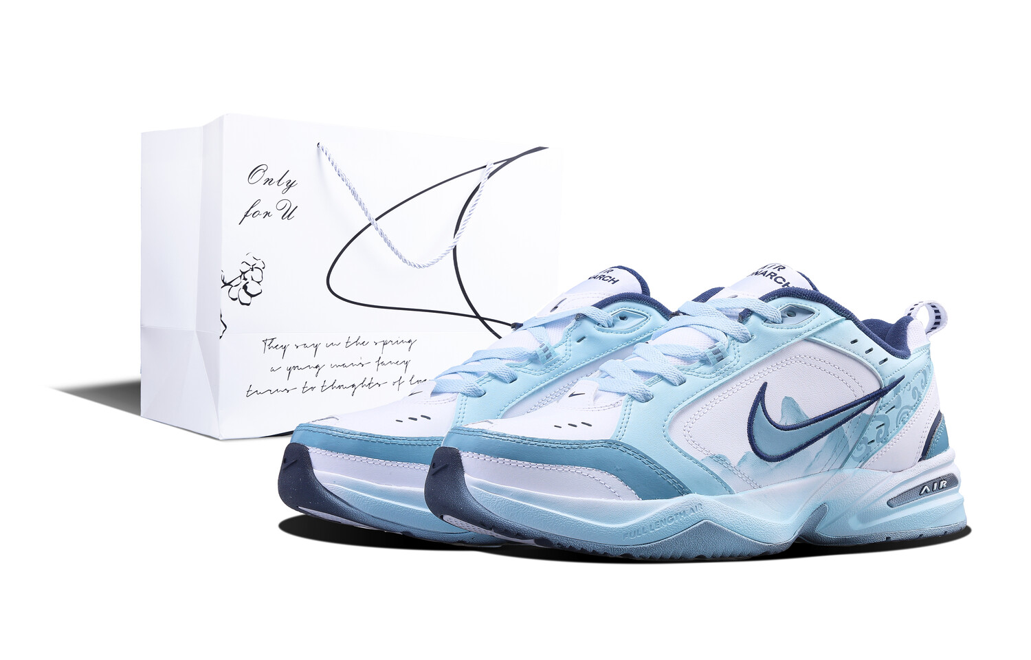 

Кроссовки Nike Air Monarch 4 Chunky Sneakers Unisex Low-top White, цвет Guiyuelan