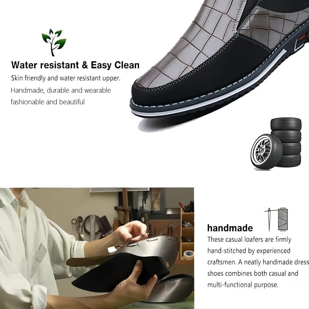 Мокасины мужские Leather Oxford Grey Asifn — фото 2