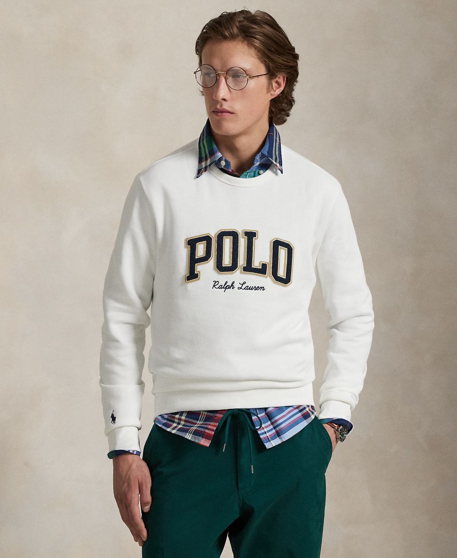 

Мужская флисовая толстовка с логотипом Polo Ralph Lauren, White