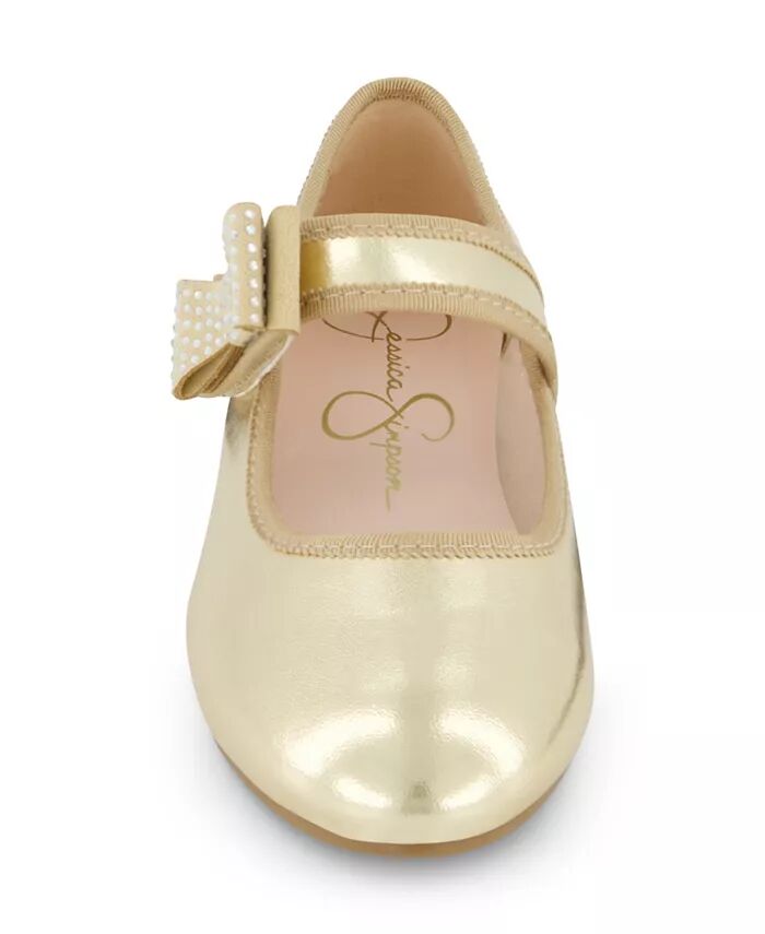 Балетки Amy Crystal Bow для маленьких и больших девочек Jessica Simpson, золотой — фото 2