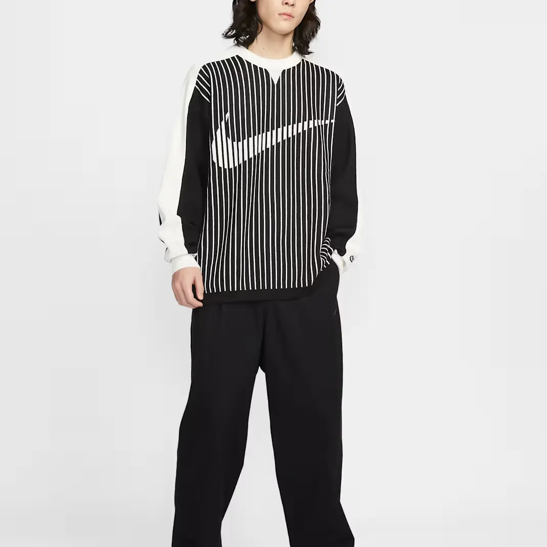 Свитер мужской Sportswear FW25 Nike, черный/sail белый — фото 3