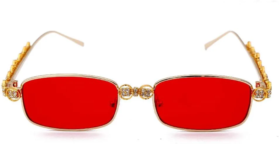 

Женские солнцезащитные очки без оправы, прямоугольные, в стиле стимпанк, с кристаллами, винтажные, со стразами, защита от ультрафиолета UV400 generic, B5