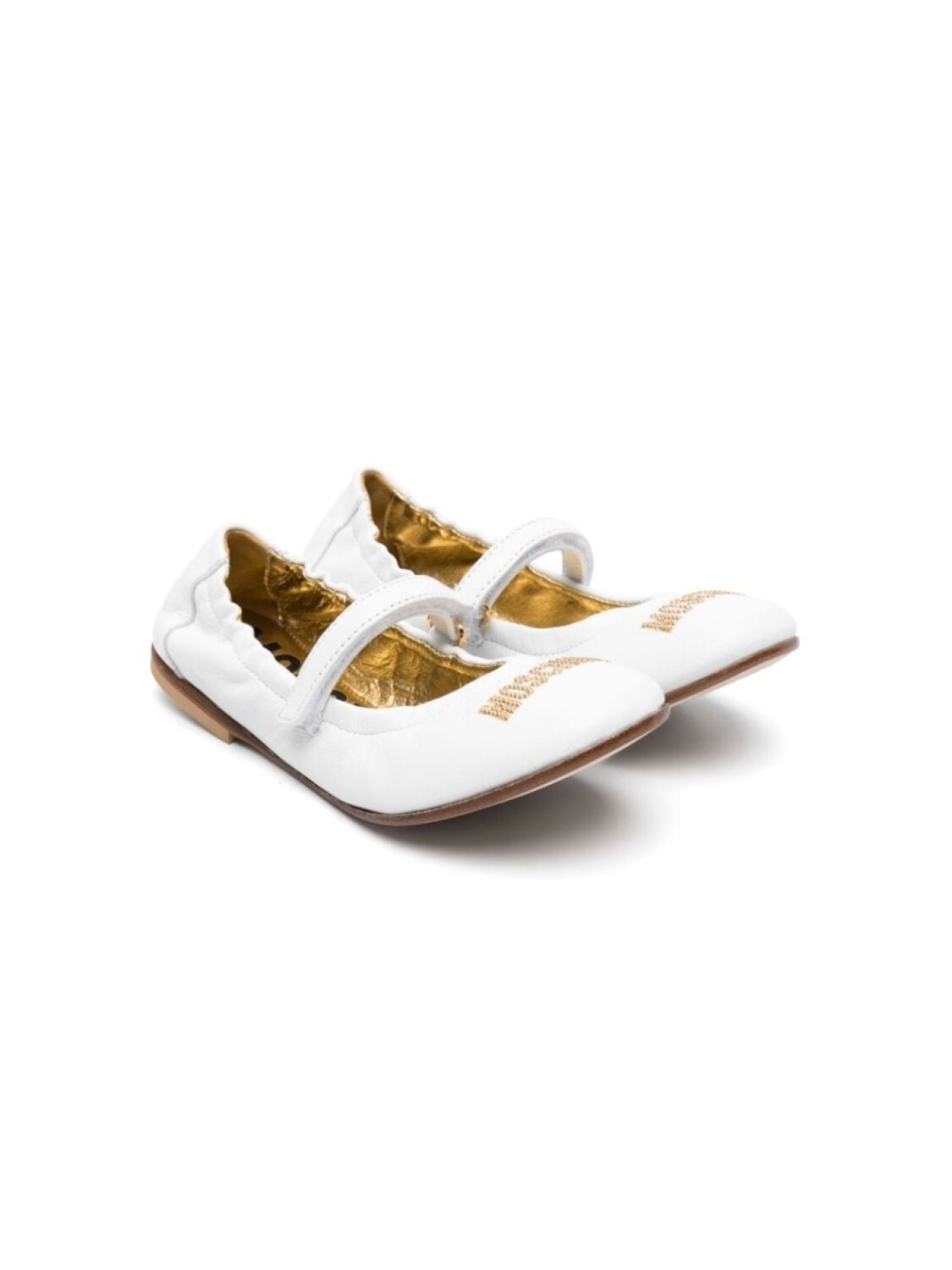 

Moschino Kids балетки с логотипом, белый