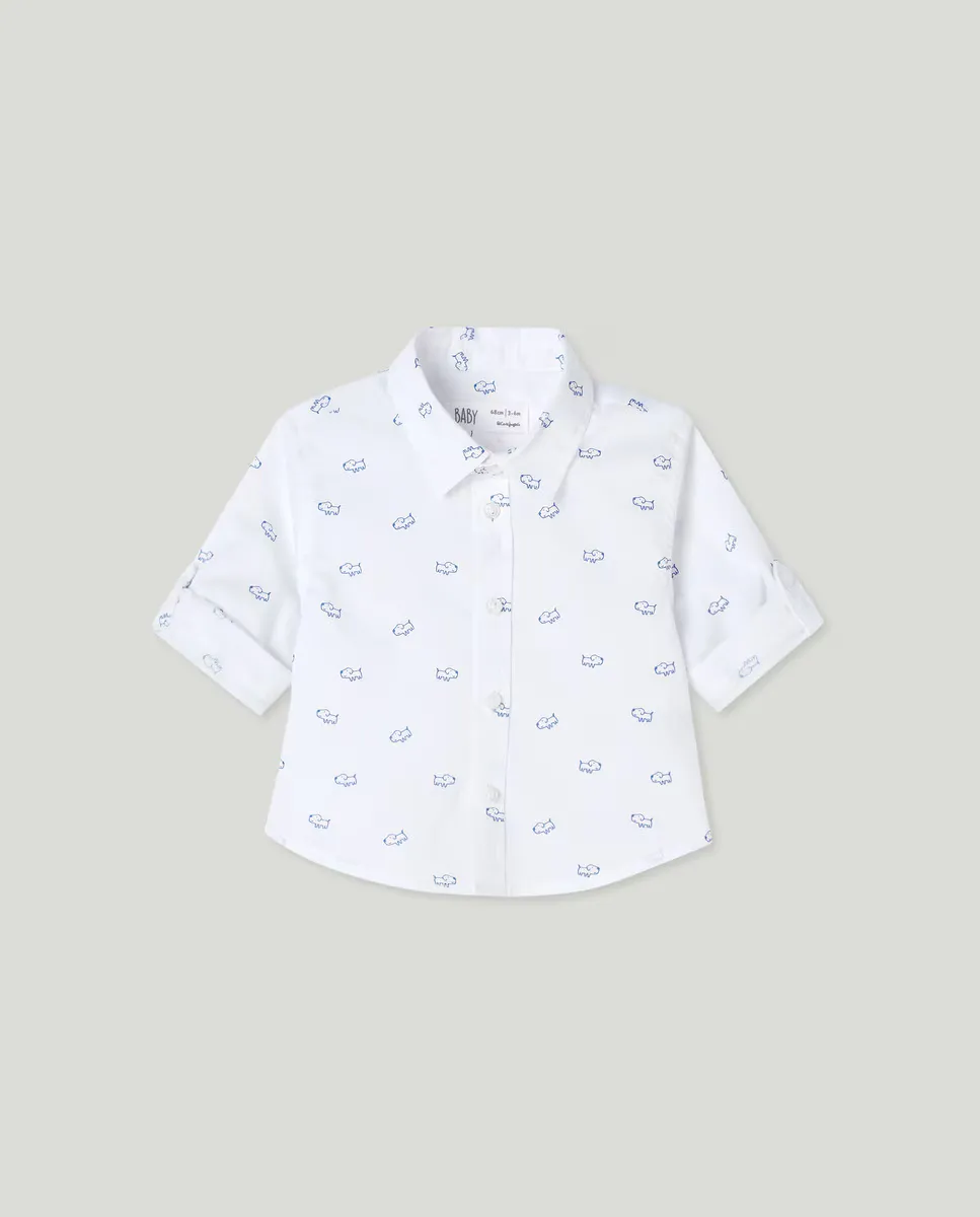

Рубашка с длинными рукавами для мальчика Baby El Corte Inglés, белый