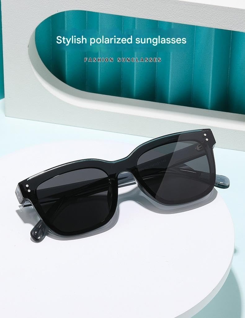 

Женские квадратные солнцезащитные очки 2025 года – поляризованные очки в европейском стиле, защита от УФ-излучения UV400, модная массивная металлическая оправа Generic, One Color