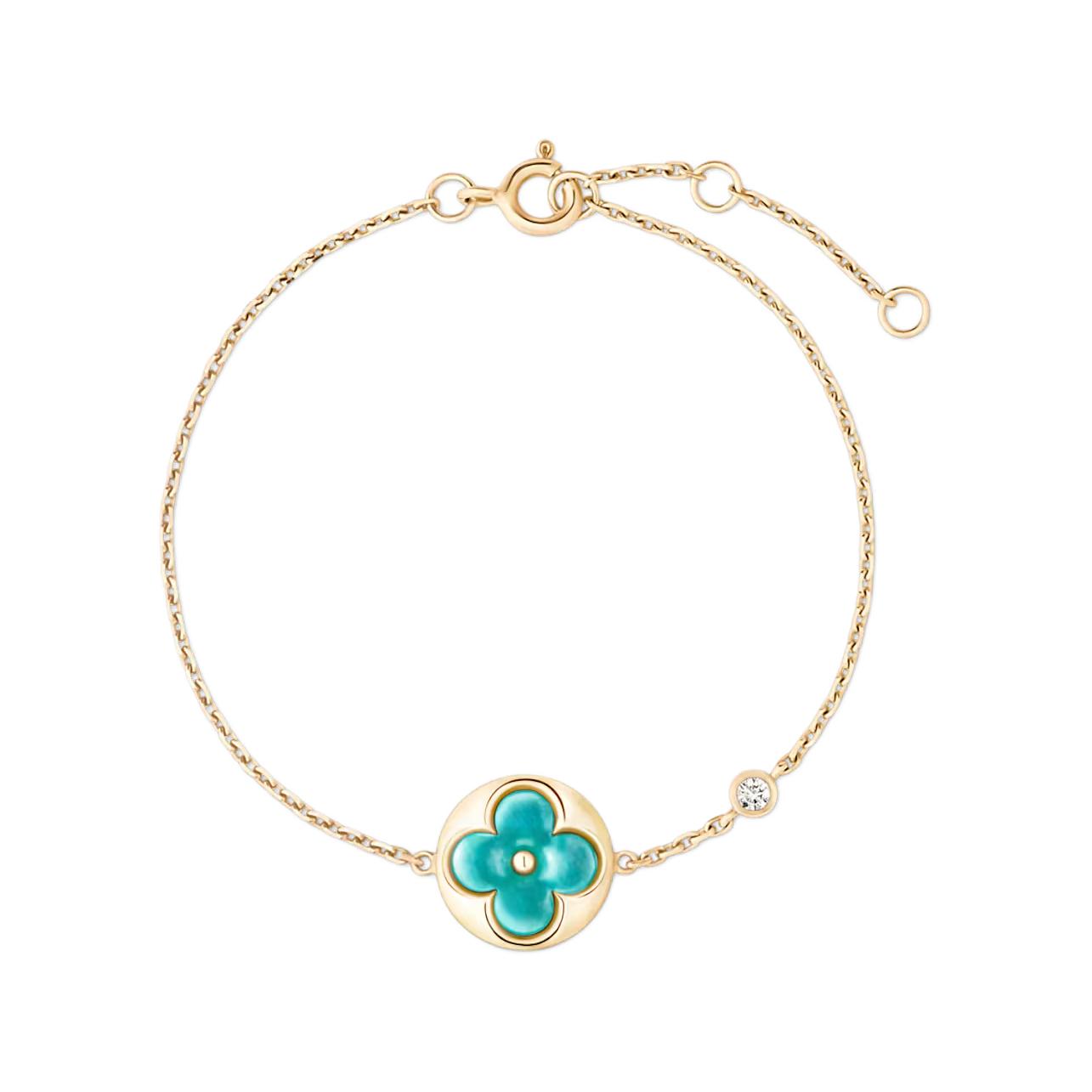 

LOUIS VUITTON Браслет Color Blossom Bb Sun Yellow Gold с амазонитом и бриллиантами