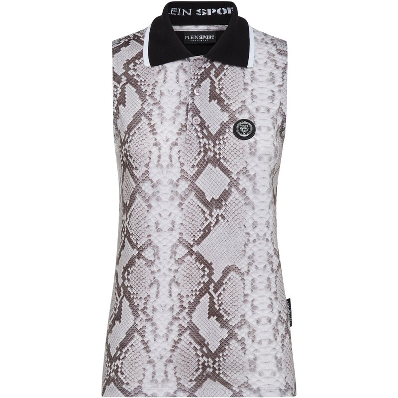 

Поло питон Plein Sport, цвет grau