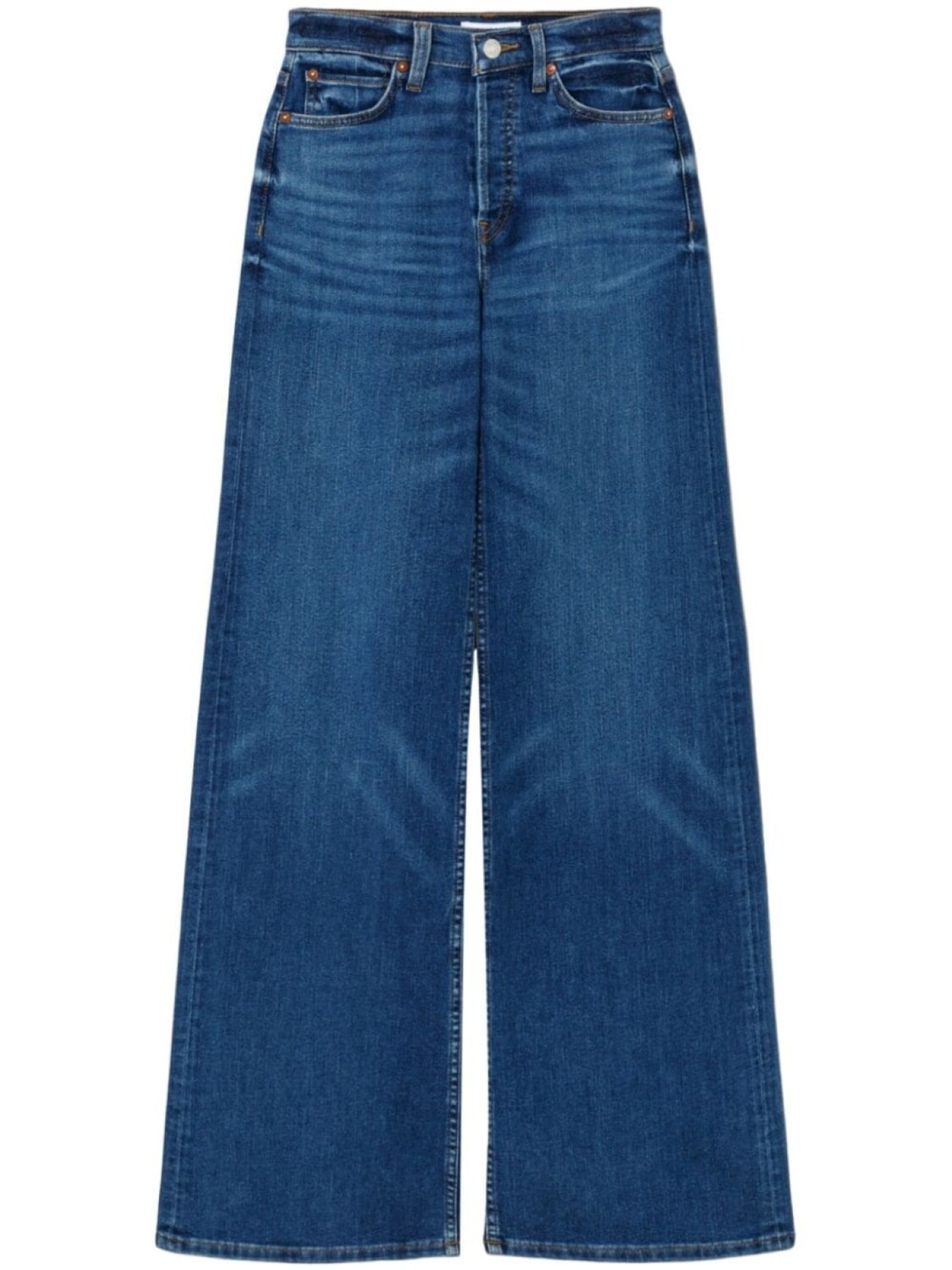 

RE/DONE 70s ультра-высокие джинсы Wide Leg, синий
