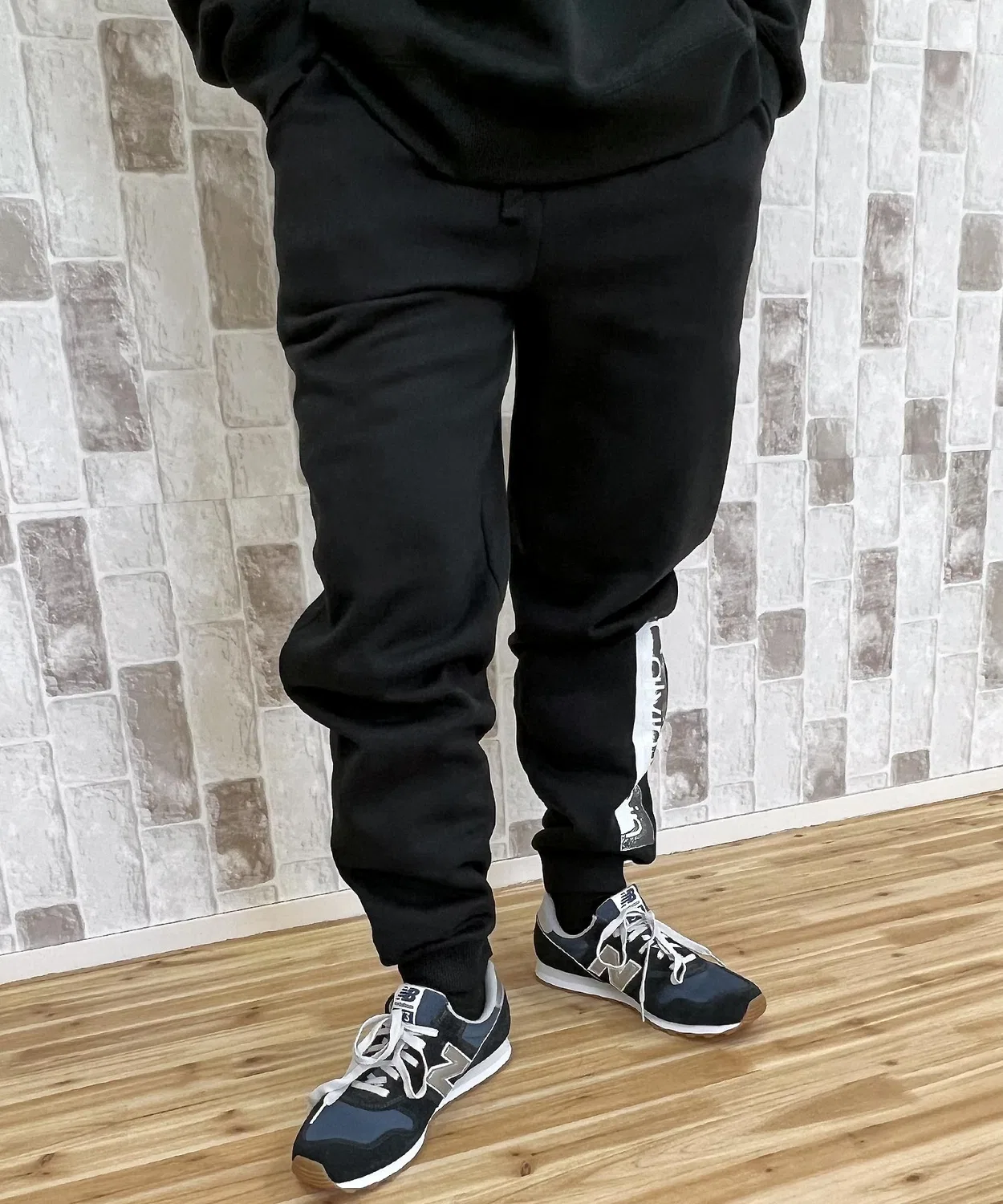 Спортивные брюки с логотипом Calvin Klein, флисовые, чёрные — фото 3