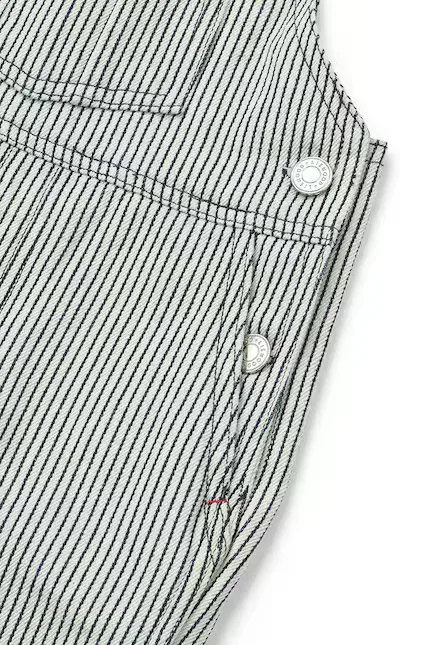 Джинсы с завышенной талией Delani Stripe Denim Dungarees Liewood, синий — фото 4