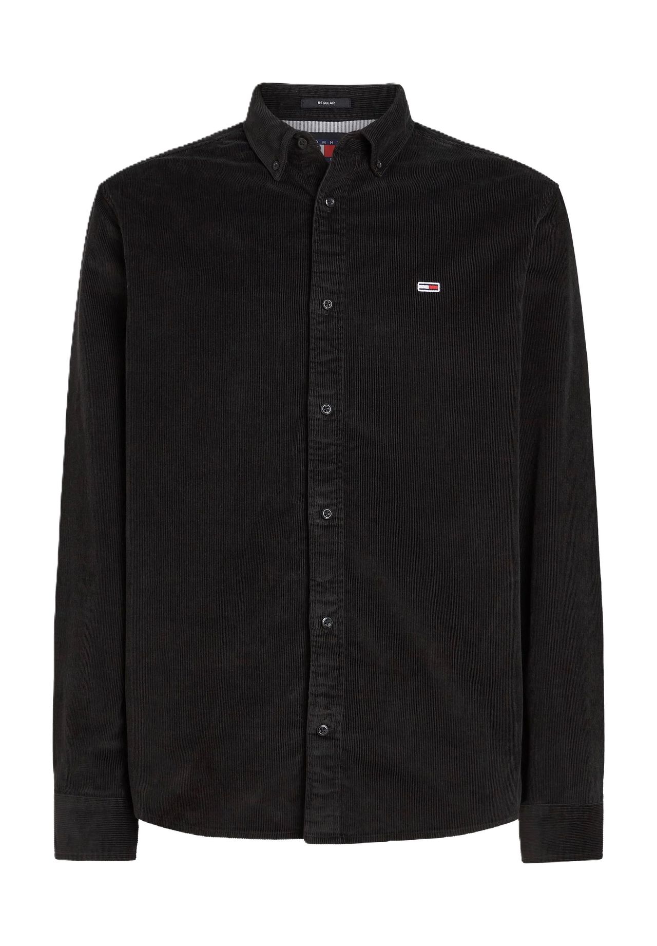 

Рубашка повседневная, вельвет, стандартного кроя, мужская TOMMY Jeans, черный