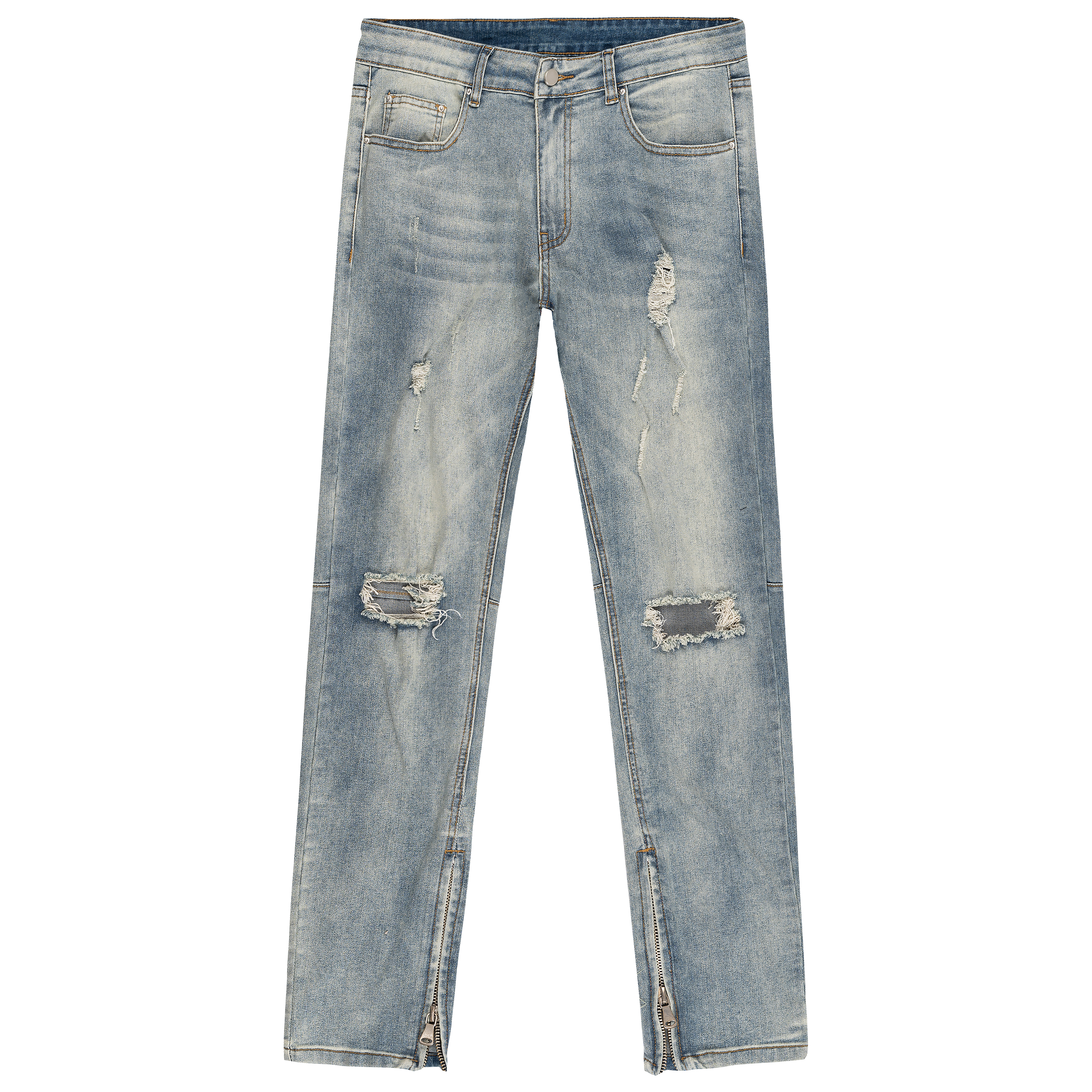

XINYINSU Джинсы Slim Fit унисекс синего цвета