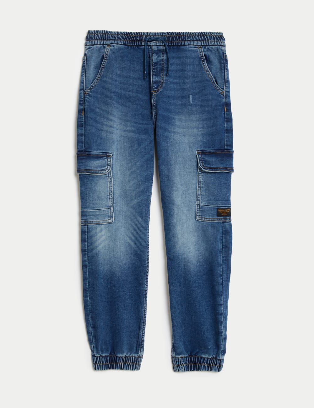 

Джинсовые брюки-карго Marks & Spencer, цвет Denim