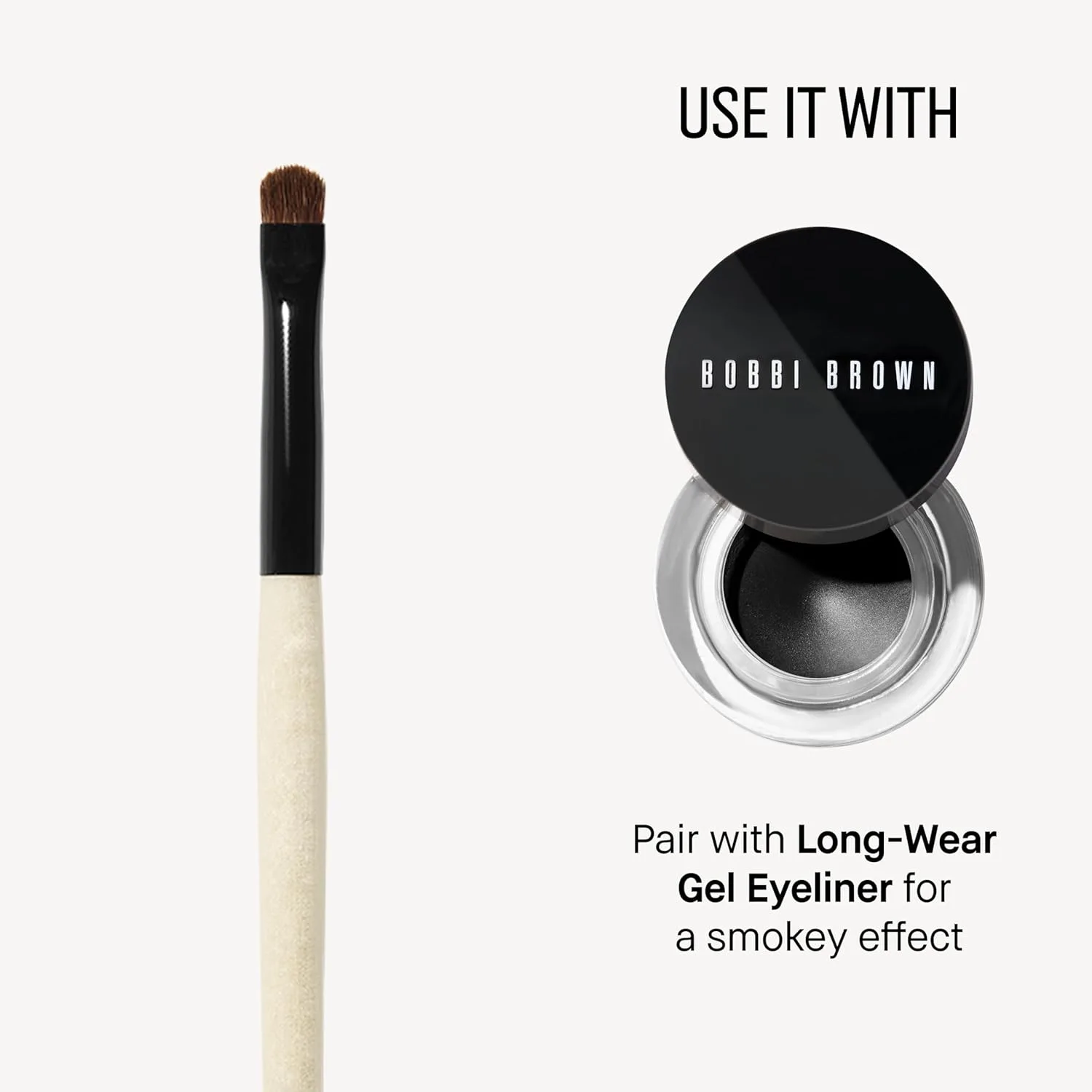 Кисть для подводки глаз Bobbi Brown | Кисти для растушевки, создания точных линий и дымчатого макияжа глаз | Подходит для гелевой и пудровой подводки, Multicolor — фото 4