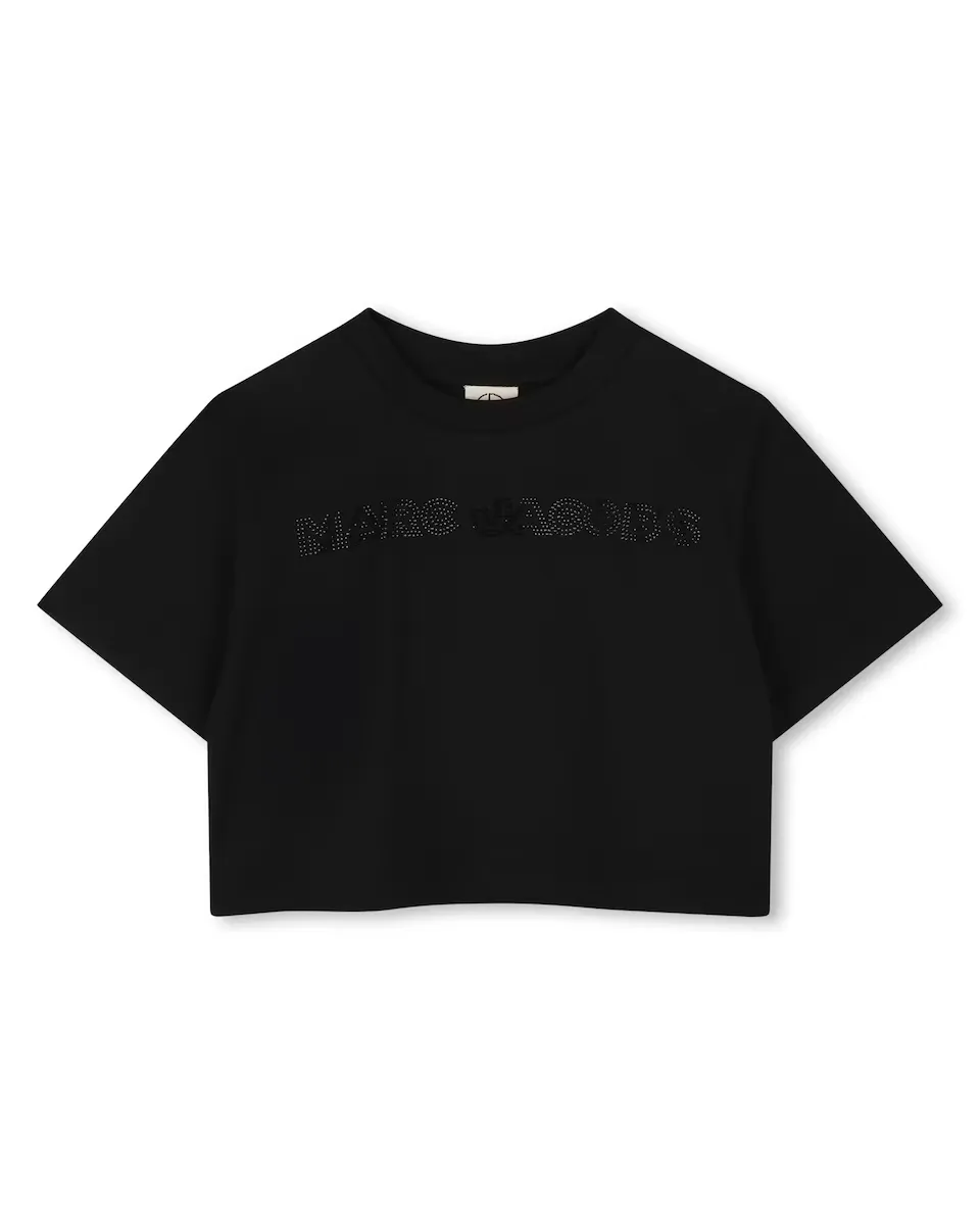 

Детская хлопковая футболка с коротким рукавом Marc Jacobs, черный