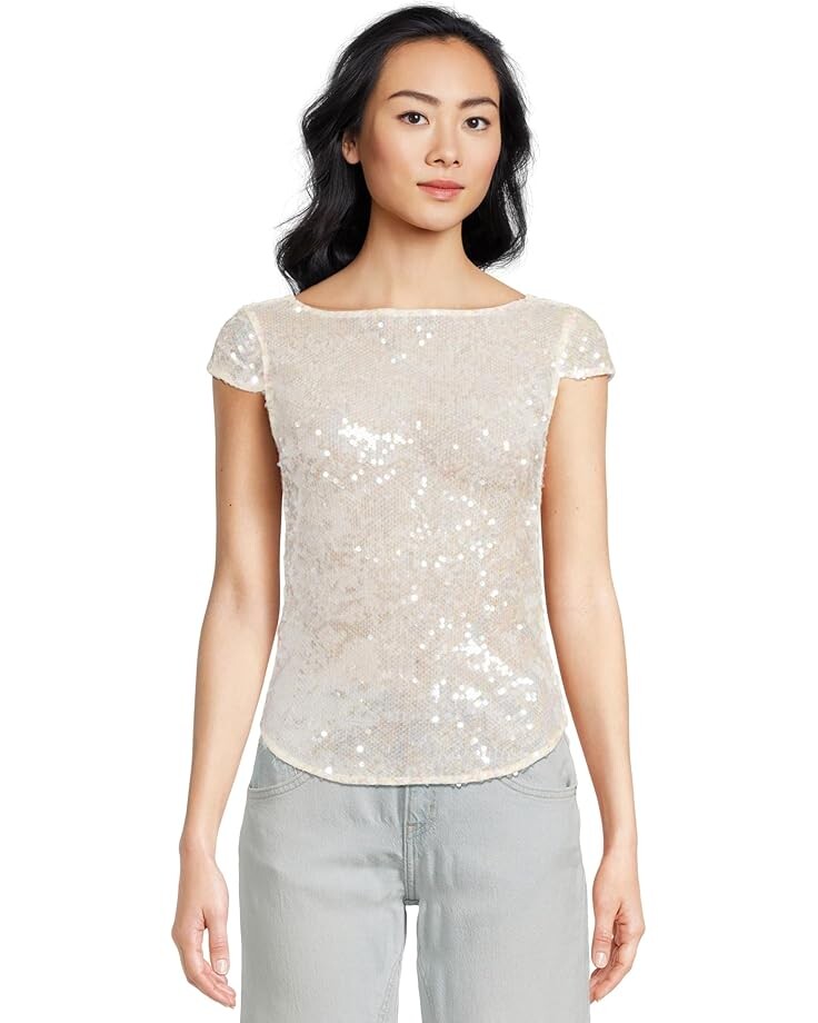 

Футболка Free People Late Last Night Tee, цвет Icicle