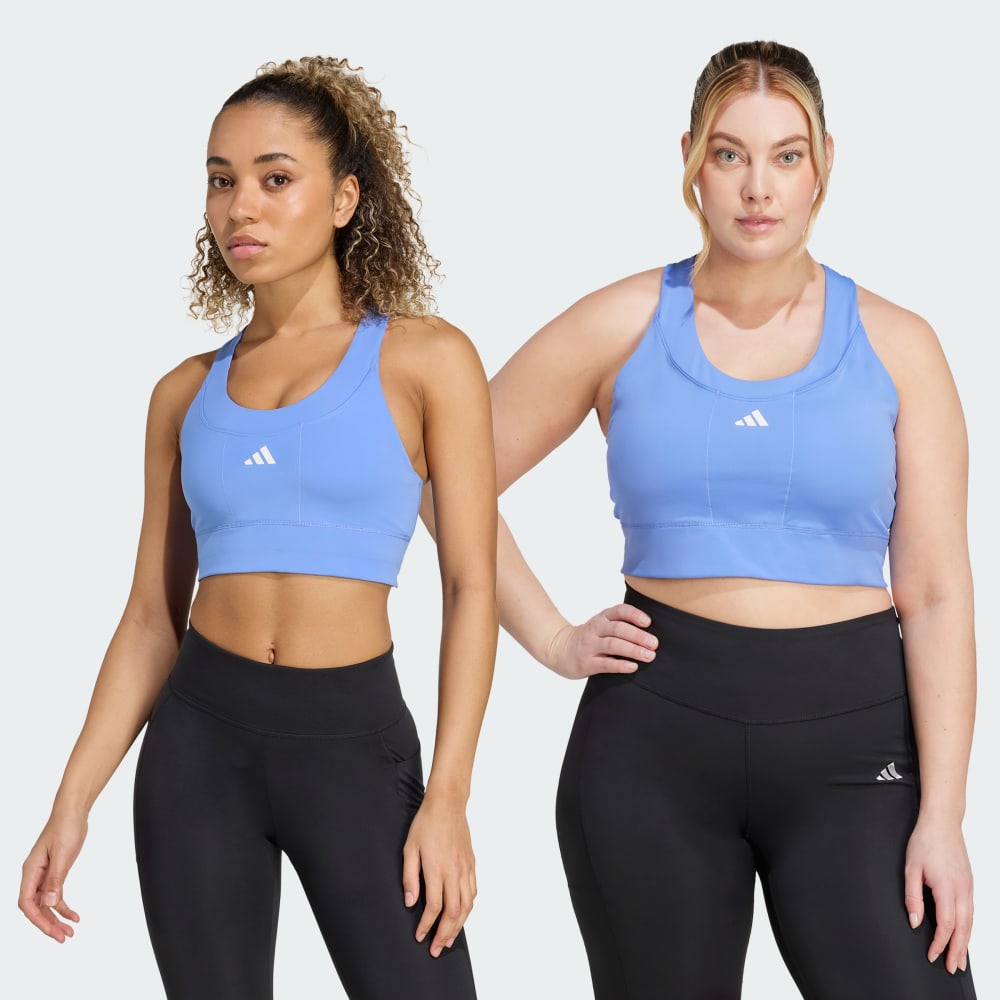 

Спортивный бюстгальтер Adidas Run Pocket Medium Support Bra, цвет Blue Fusion