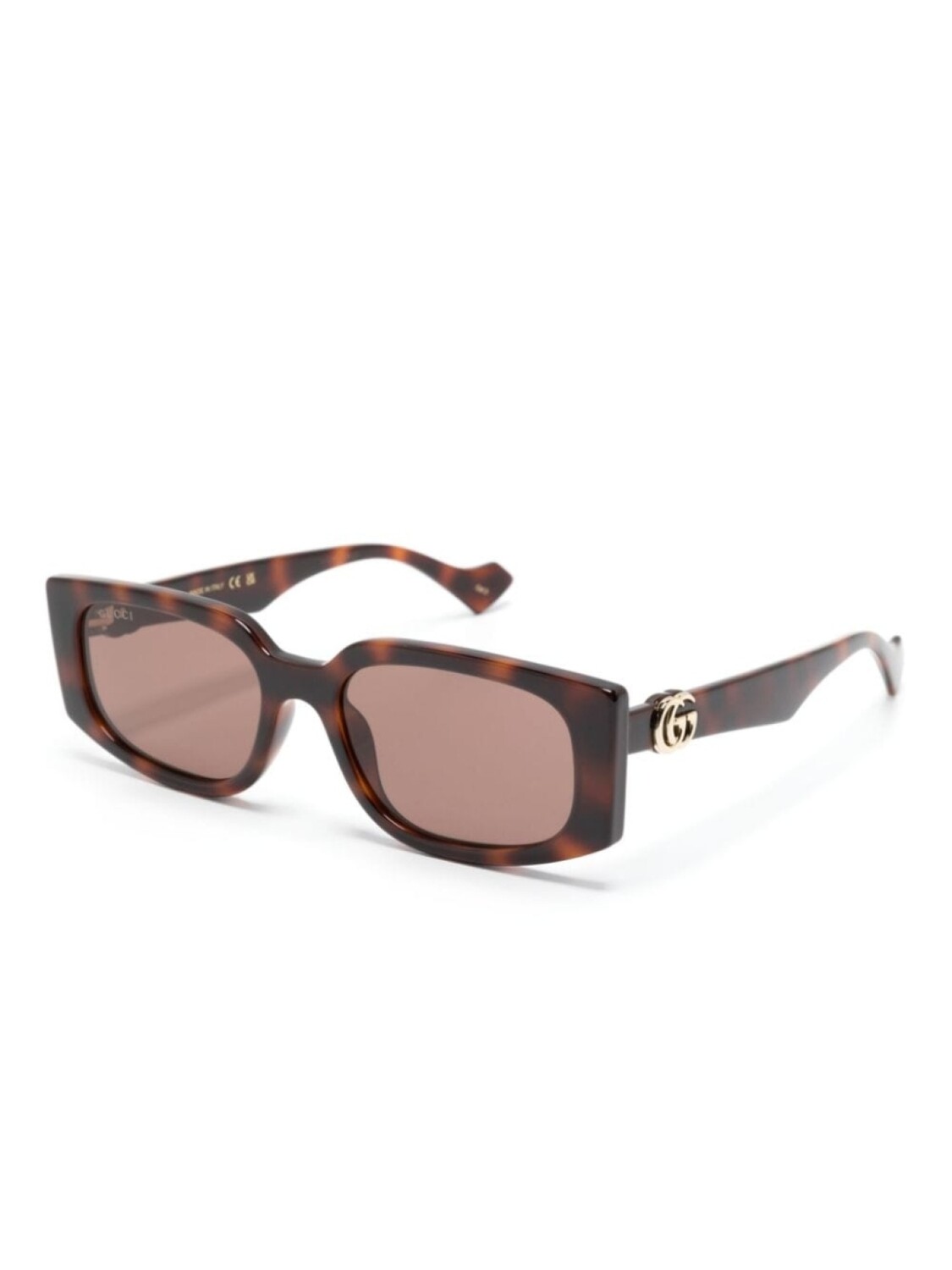 

Gucci Eyewear солнцезащитные очки с логотипом Double G, коричневый