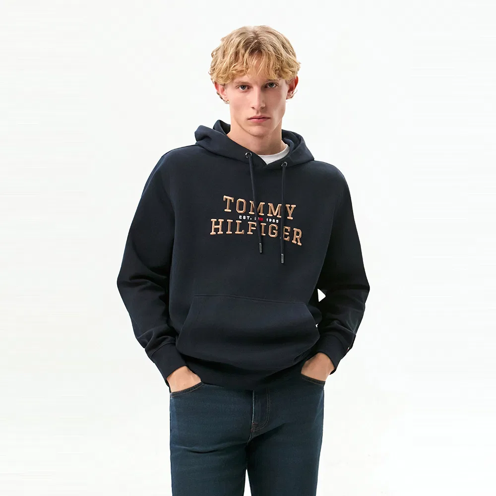 Мужская худи Icon Intech темно-синяя от Tommy Hilfiger