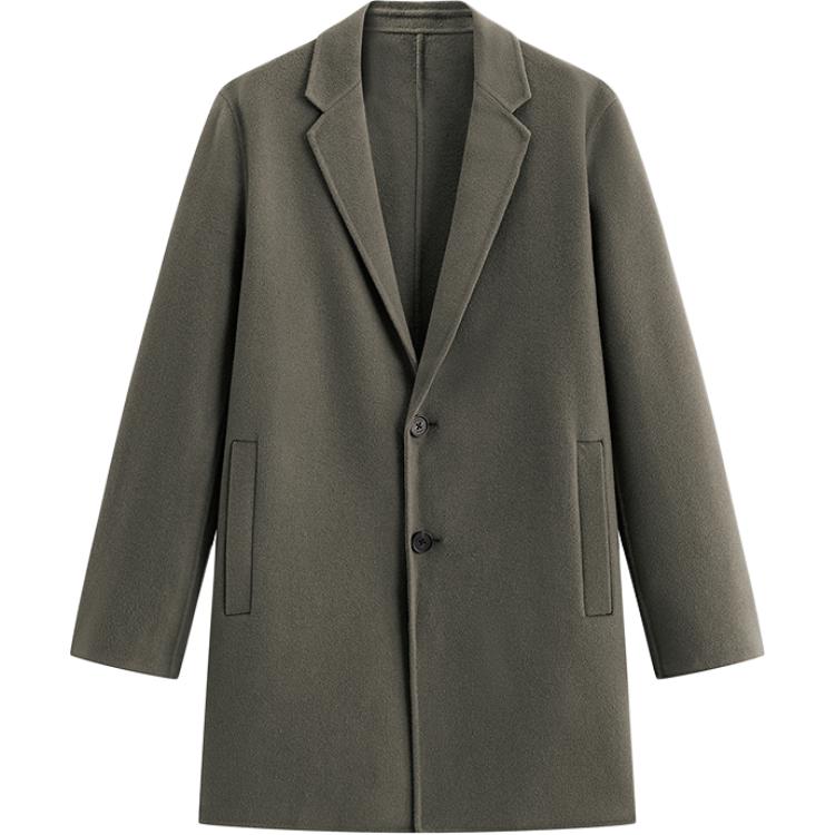 

PEACEBIRD MEN Пальто мужское Kombu Green 1 Lapel Moderate