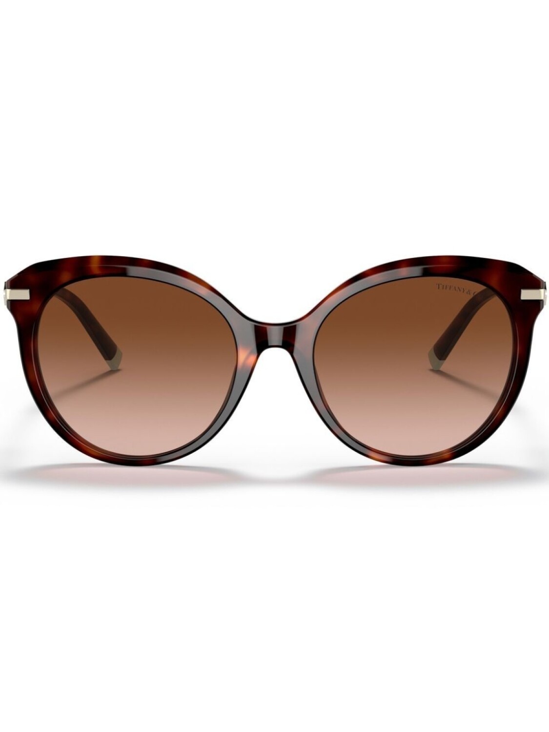 

Tiffany & Co Eyewear солнцезащитные очки в круглой оправе черепаховой расцветки, зеленый