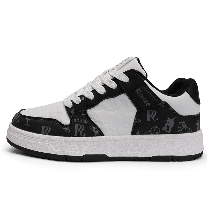 

Кроссовки JWVR Skateboarding Shoes Unisex Low-top White, черный