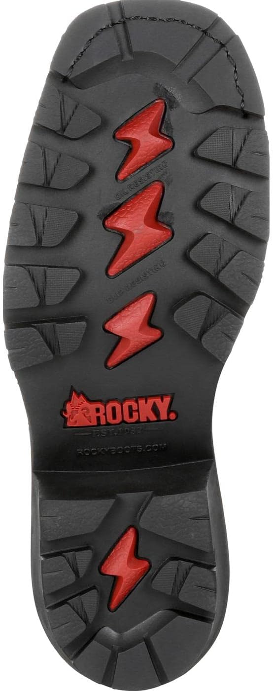 Мужские ботинки ROCKY с квадратным носком, композитным подноском и водонепроницаемые, темно-коричневый — фото 2