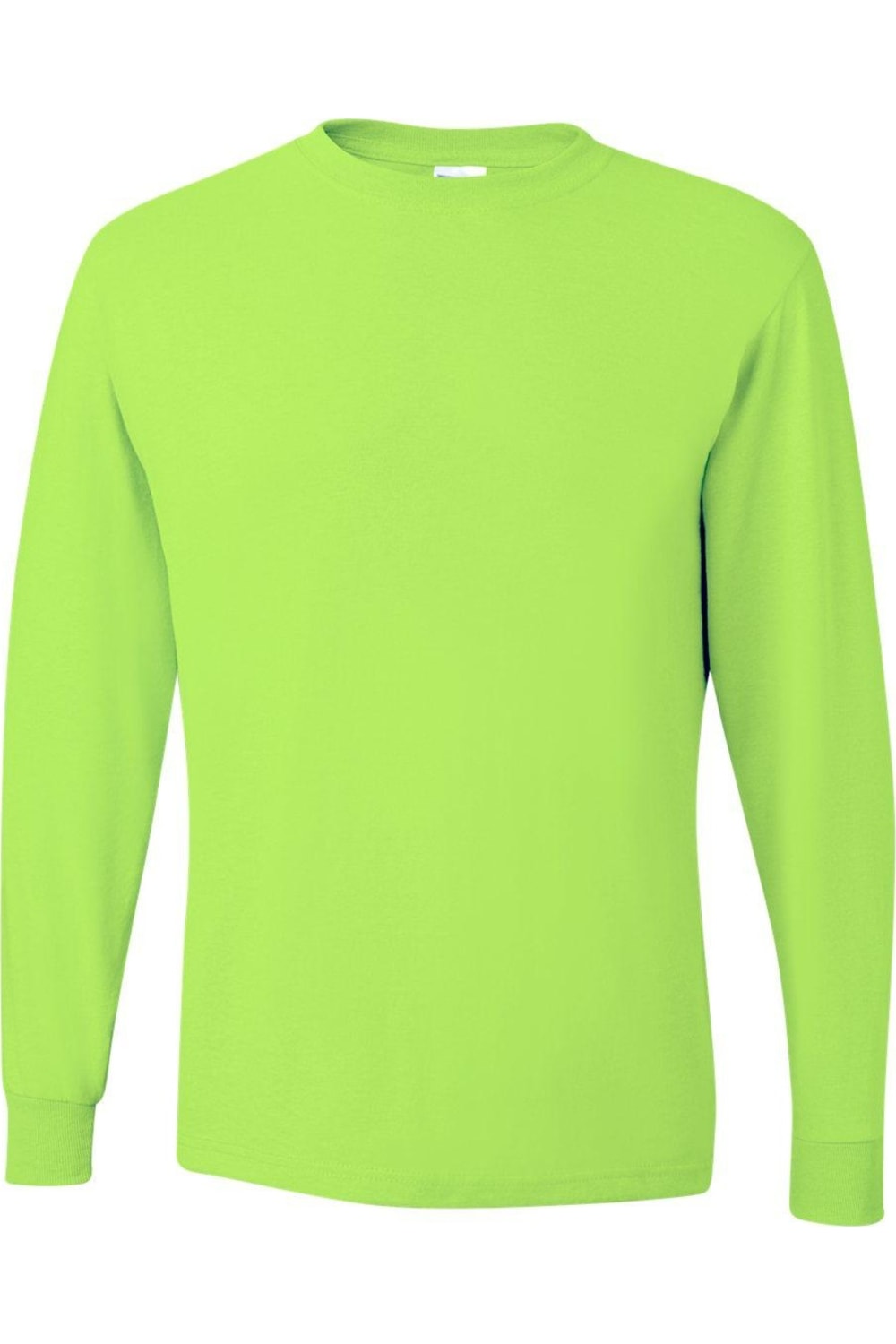 

Футболка JERZEES Dri-Power с длинным рукавом 50/50, цвет safety green