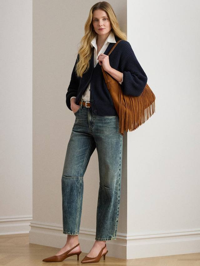 

Джинсы Lauren High Rise с бочкообразными штанинами Ralph Lauren, Haze Wash