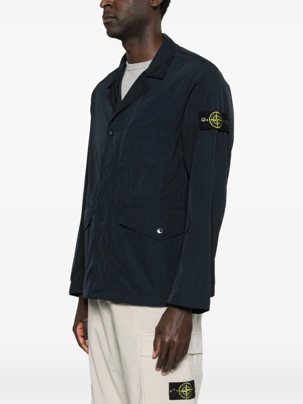 Куртка с карманом на застежке-пуговице Stone Island, синий — фото 3