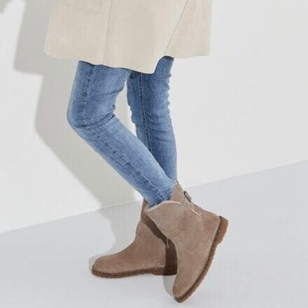 Сапоги женские Birkenstock короткие из овчины, бежевый — фото 4