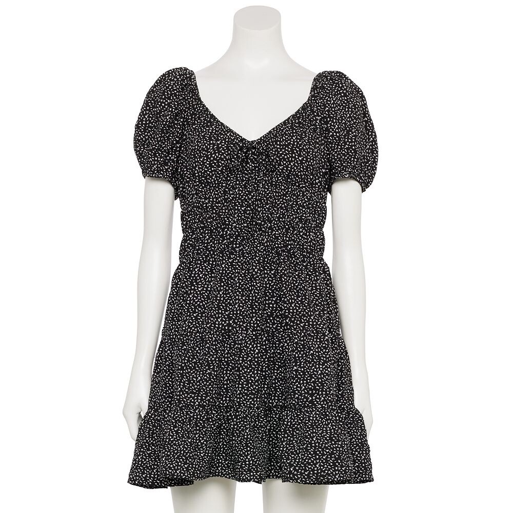 

Детское платье Liberty Love Cadence с пышными рукавами, цвет Black White Animal