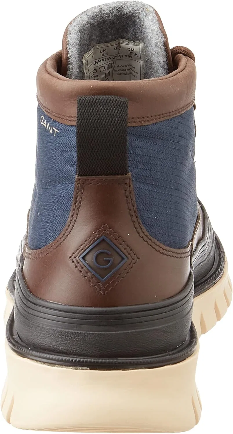 Мужские ботильоны GANT Nebrada Mid Boot, Dk Brown Navy — фото 3