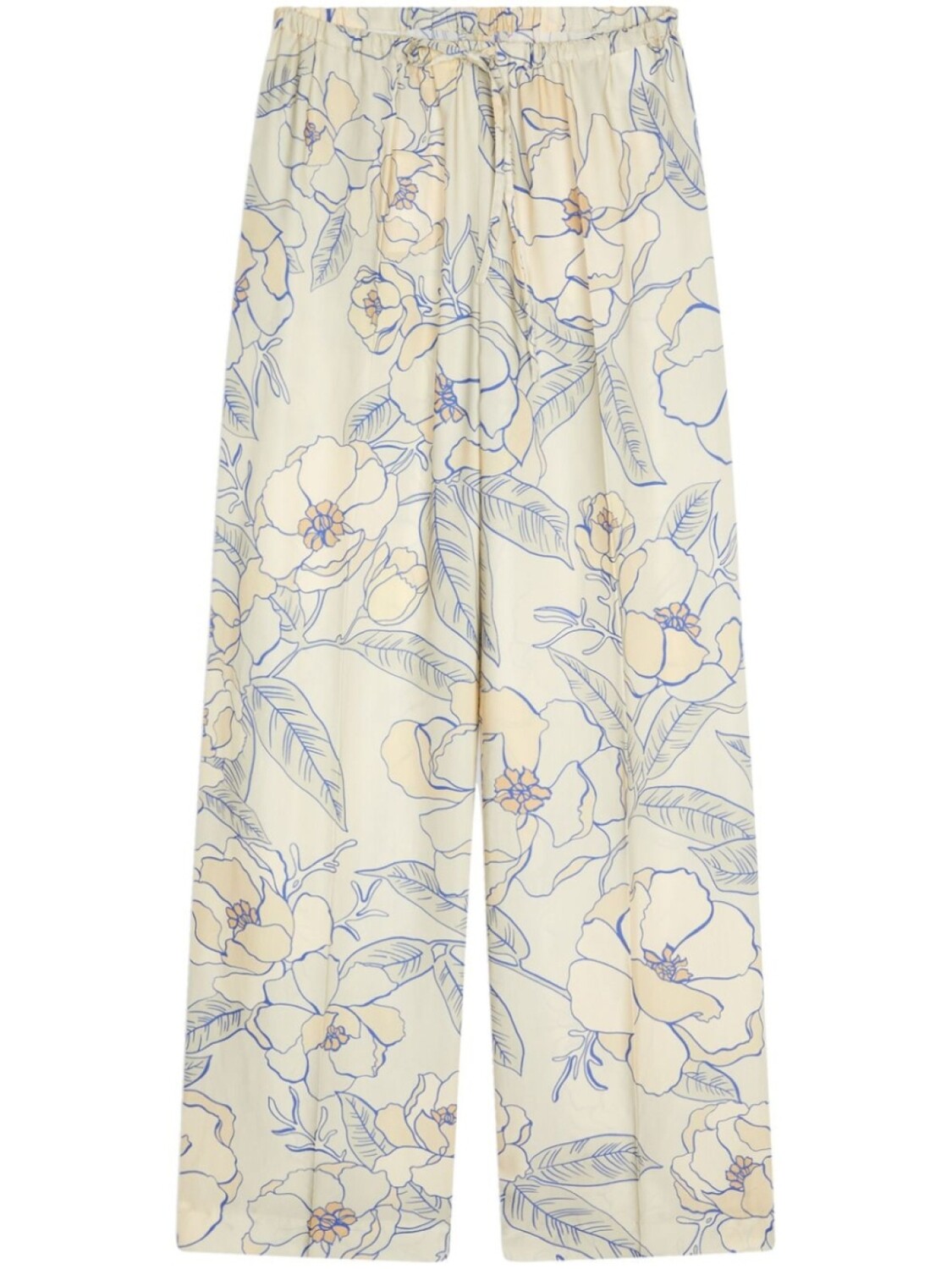 

DRIES VAN NOTEN брюки палаццо с цветочным принтом, синий